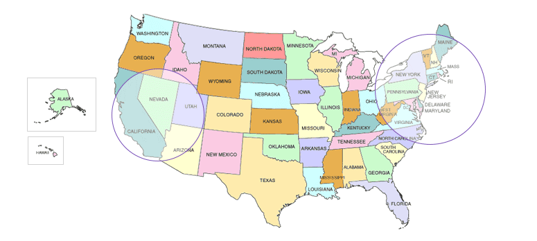 미국 Maine 지도위치